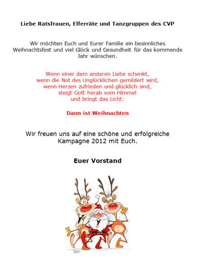 Weihnachtsgrüße 2011