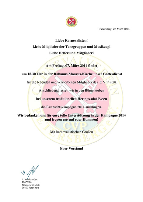 Einladung zum Fischessen