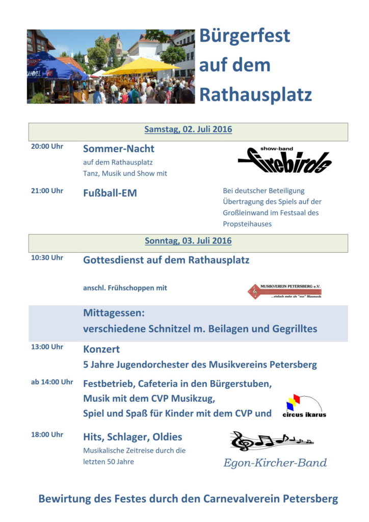 Plakat Bürgerfest 2016